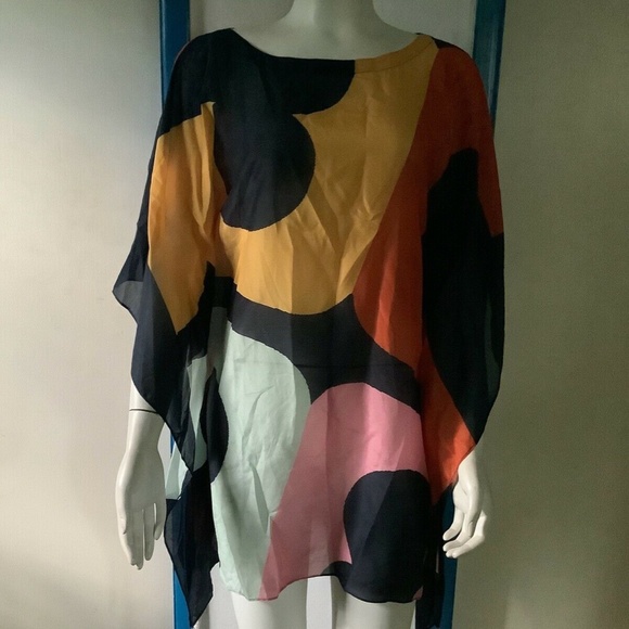 Tory Burch Printed Beach Caftan  XS / S Capsule Logo - Picture 4 of 4